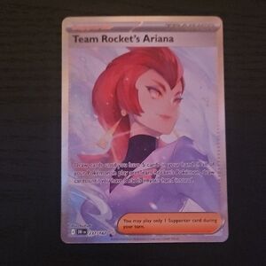 Team Rocket's Ariana Pokémon Trainer Card - Red & Purple Artwork